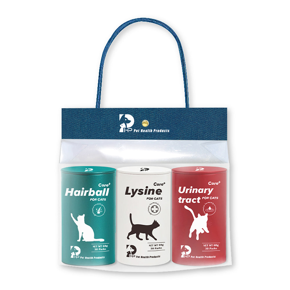 [PHP] Cat hair loss health care + lysine health care + urinary tract health care - three-in-one discount gift box