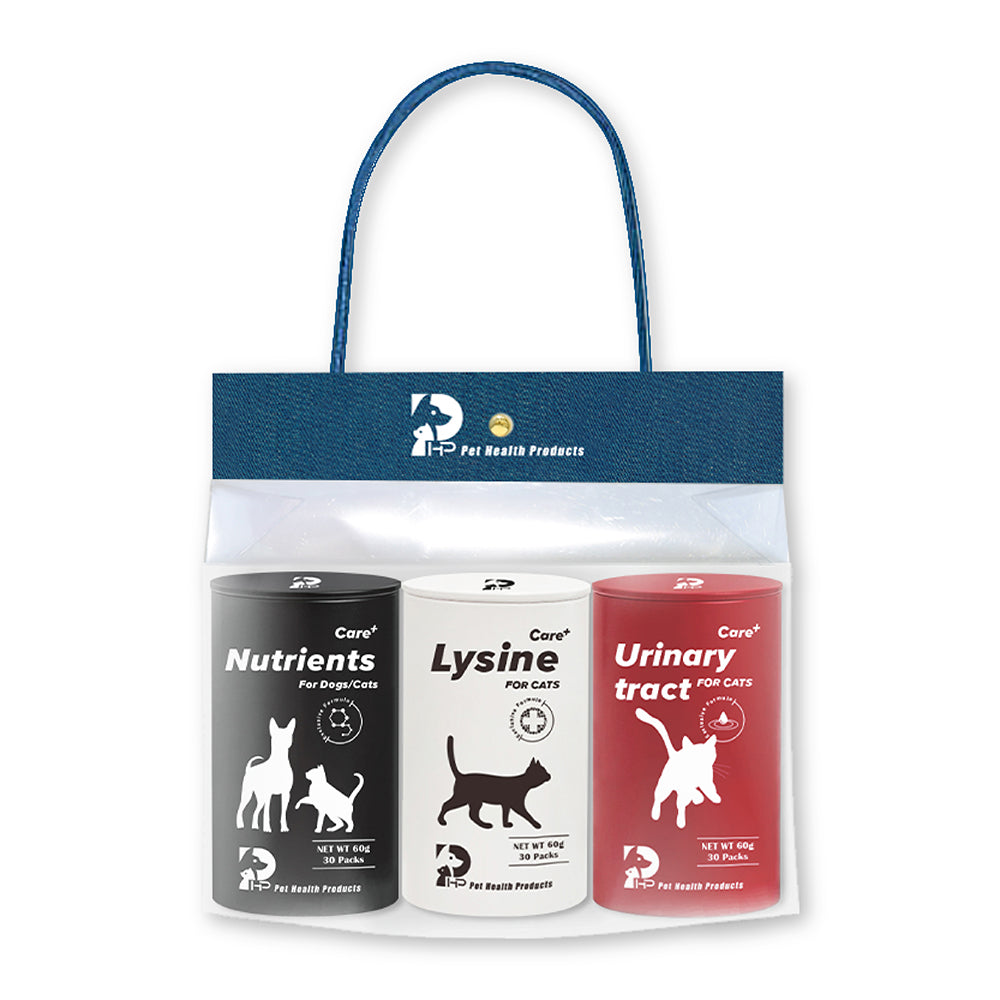 [PHP] Comprehensive cat health care + lysine health care + urinary tract health care - three-in-one discount gift box