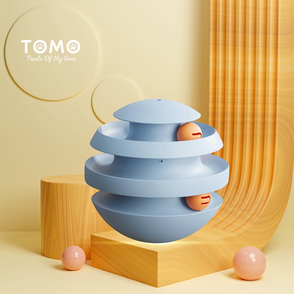 【TOMO】搗蛋貓星球貓轉盤｜旋轉逗貓互動玩具