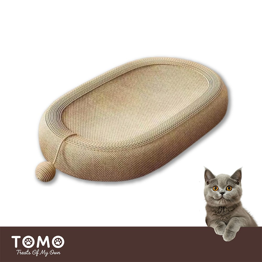 【TOMO】劍麻椅圓形貓窩｜磨爪・休息二合一貓抓窩